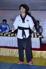 Tiger Shroff receives black belt in Khar, Mumbai on 30th July 2014